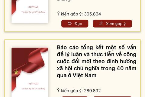 hướng dẫn góp ý dự thảo văn kiện đại hội XIV